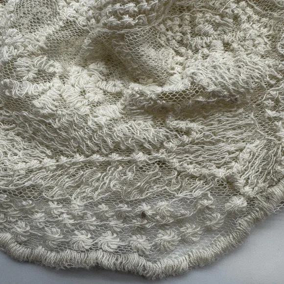 Tea n Rose Edwardian Inspired Elegant Lace and Crochet Maxi Dress in Cream,Large - Picture 17 of 17